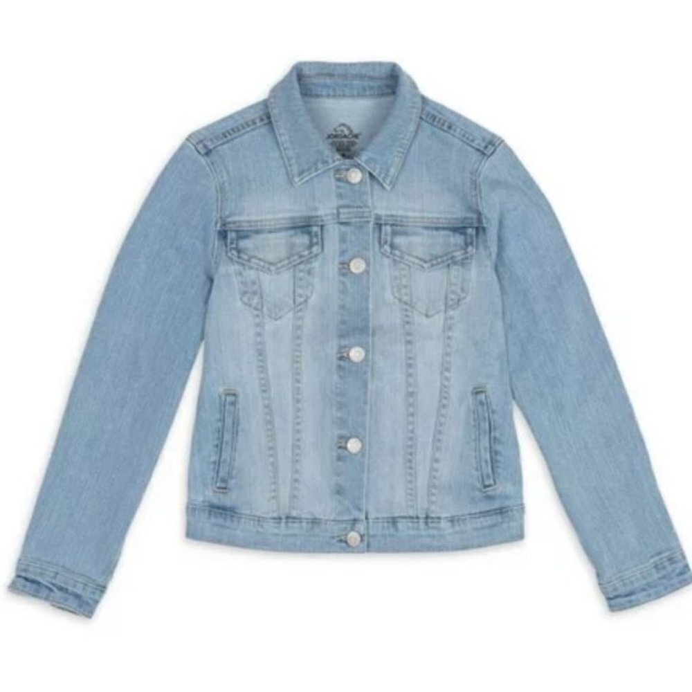 Jordache Girls Classic Cotton Light Wash Denim Jean Jacket, size S 6-6X NWT